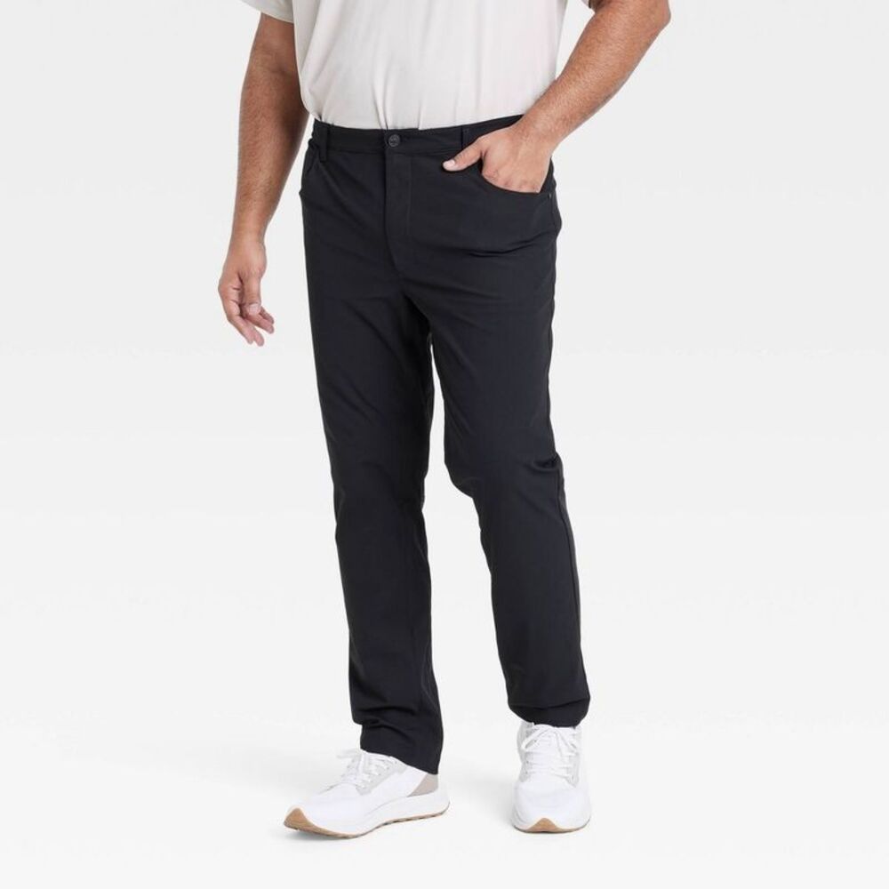 All In Motion - Men's 360 Lifestyle Big Slim Fit 5-Pocket Pants -  Black